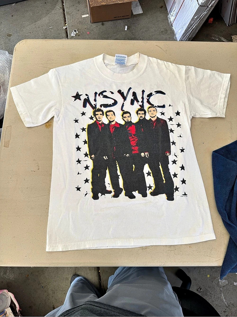 Gildan NSYNC 2001 PopOdyssey Tour Graphic Tee White Size XL